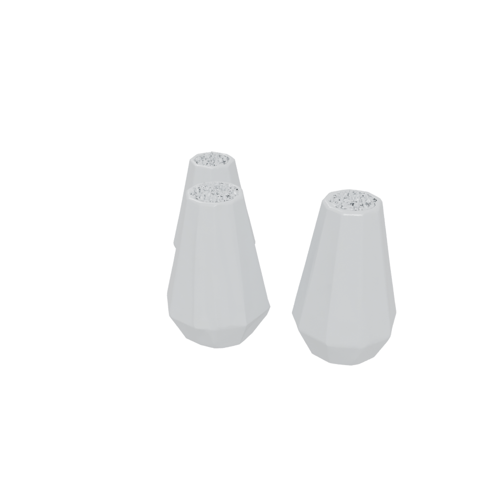 Holiday Geometric Salt And Pepper Cellar Pair