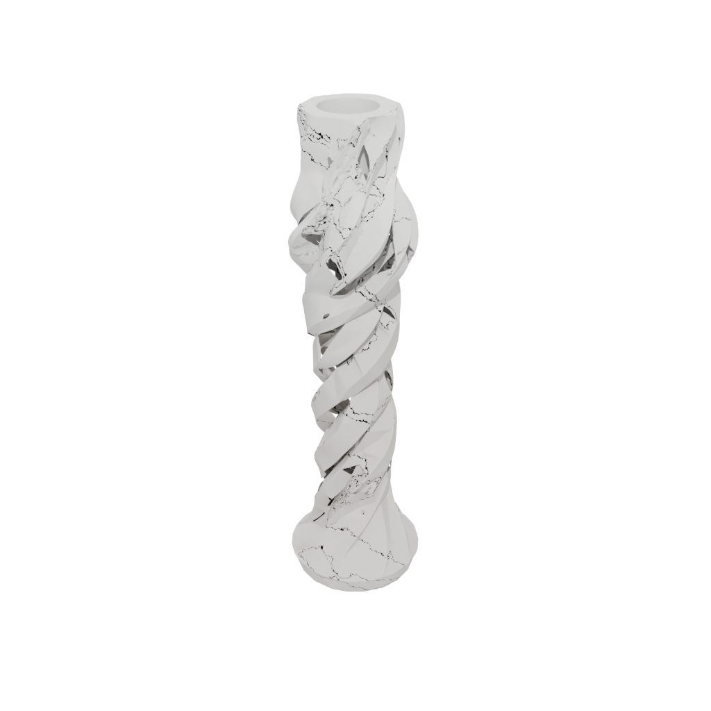 Holiday Geometric Twisted Column Lamp Base