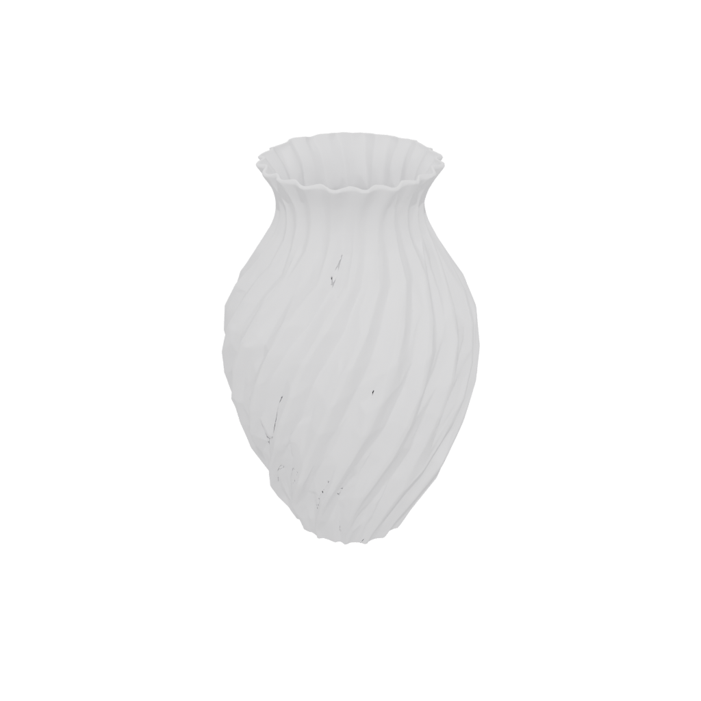 Holiday Geometric Vase With Twisted Ribs