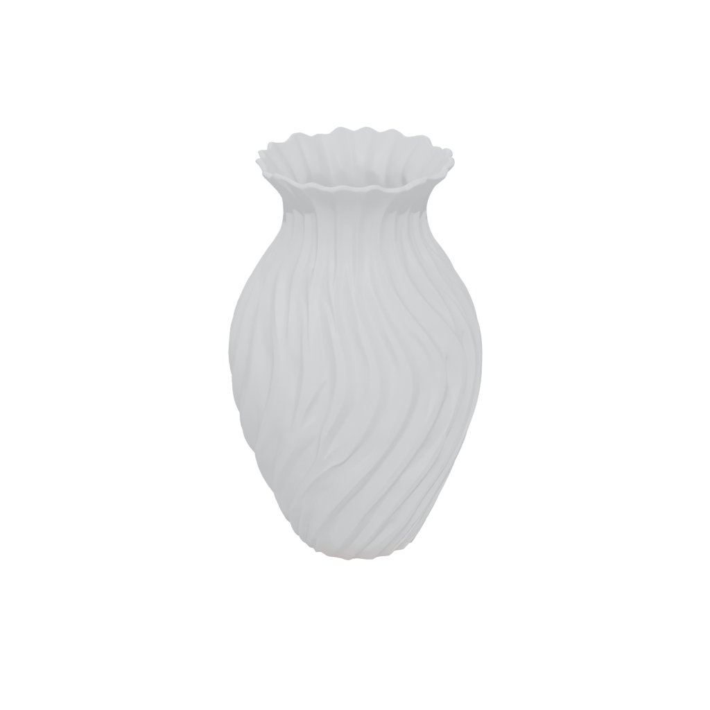 Holiday Vase With Twisted Ribs