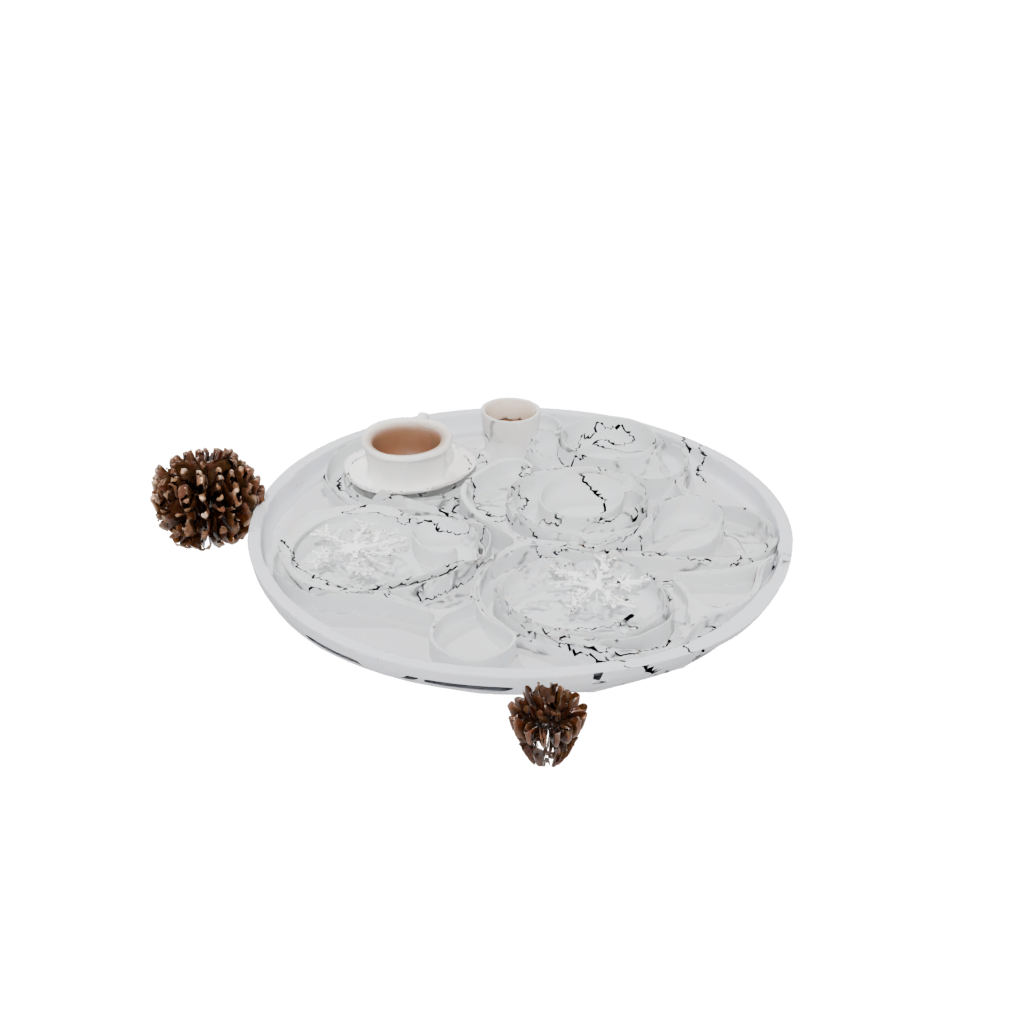 Holiday Organic Coaster Set Holder