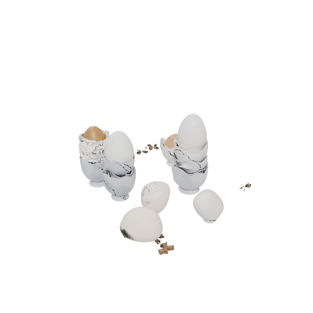 Holiday Organic Egg Cup Set — home decor 3D print model, STL