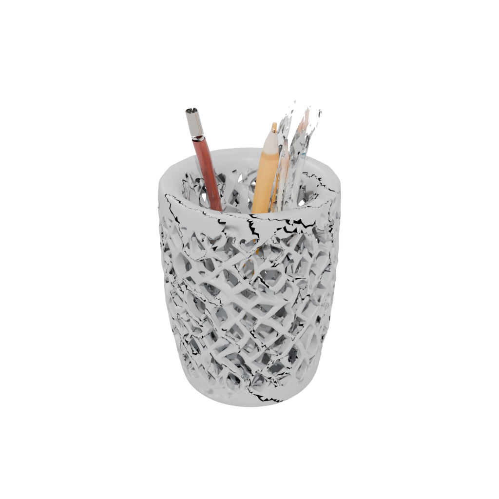 Holiday Organic Lattice Pencil Cup