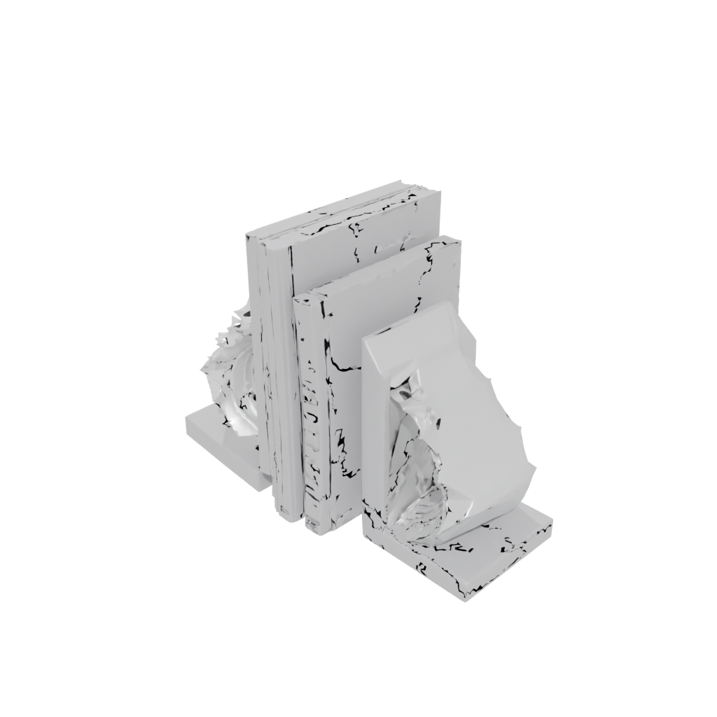 Holiday Organic Low-Poly Bookend Pair