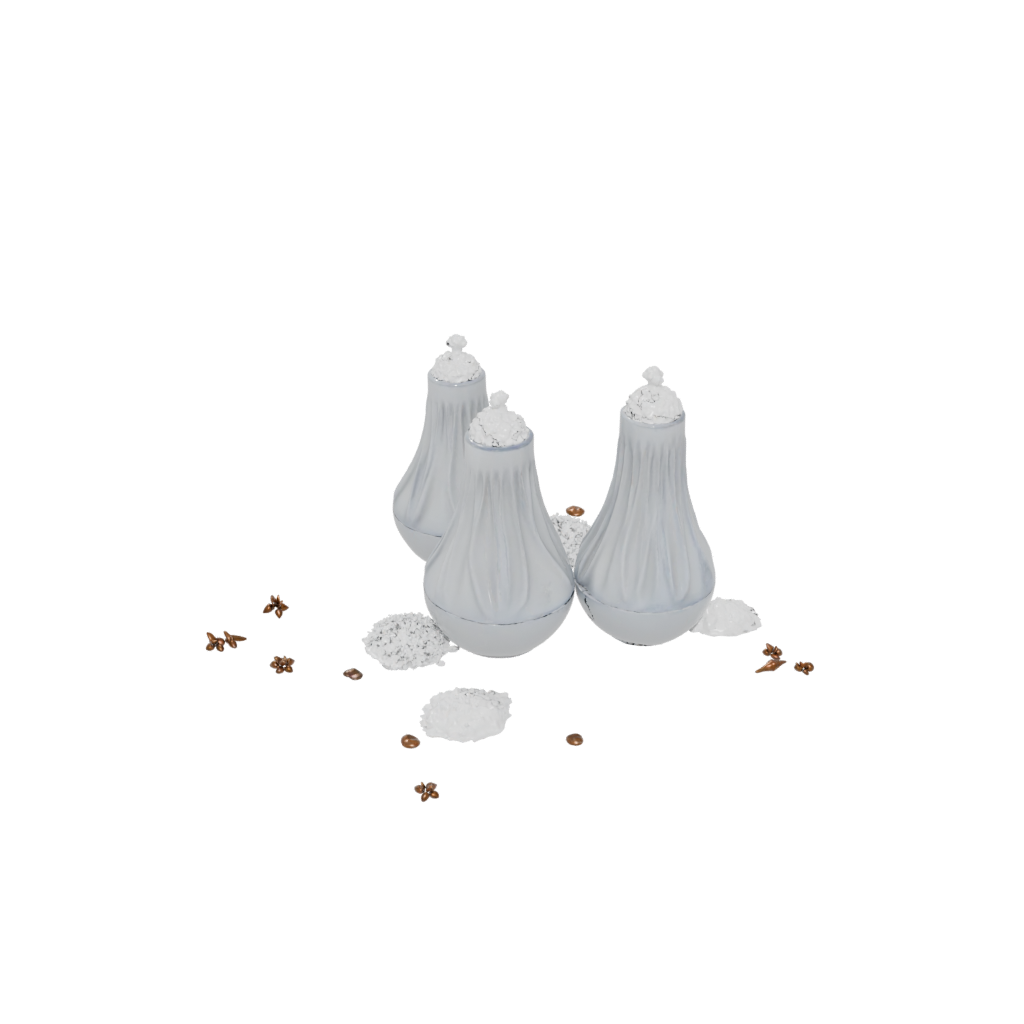 Holiday Organic Salt And Pepper Cellar Pair — home decor 3D print model, STL