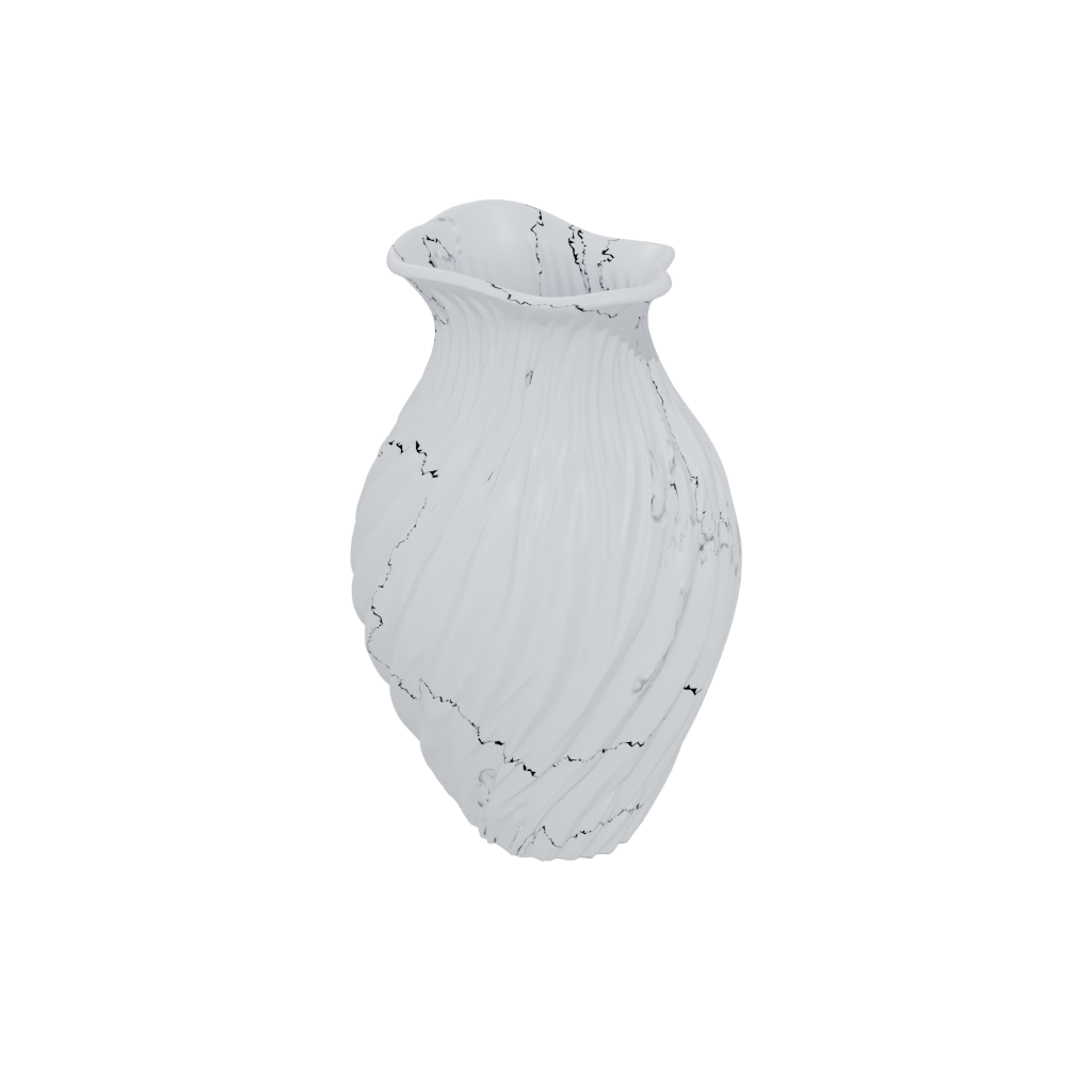 Holiday Organic Vase With Twisted Ribs