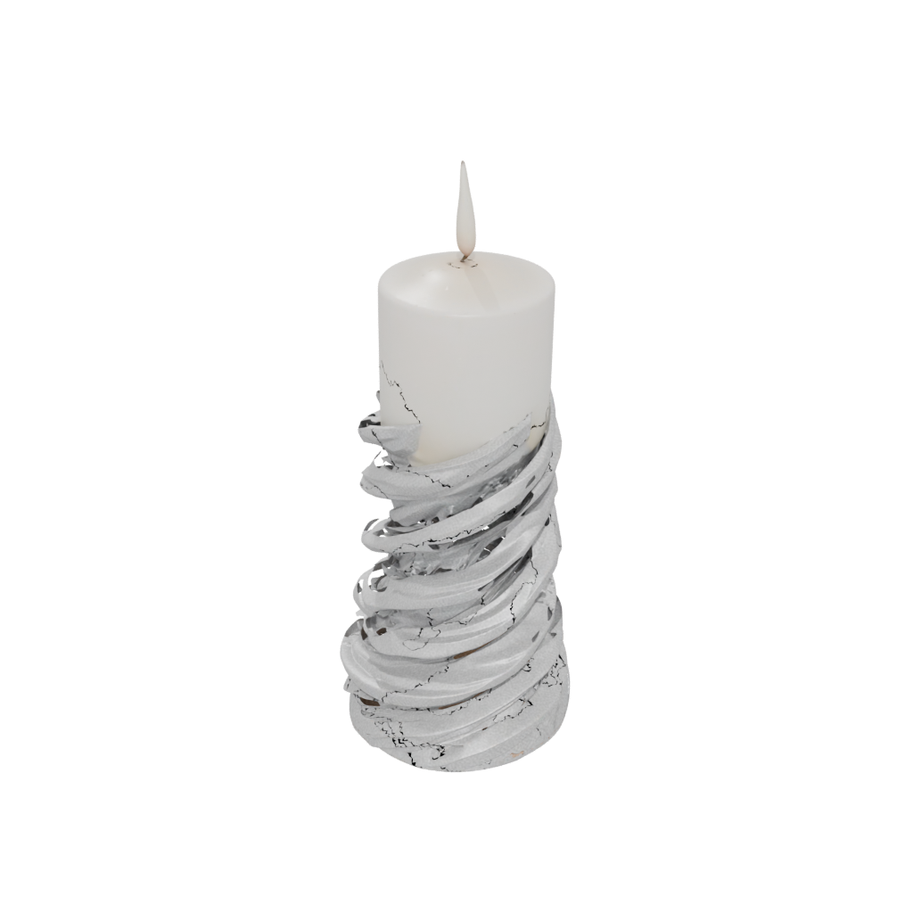 Holiday Rustic Spiral Candle Holder — home decor 3D print model, STL