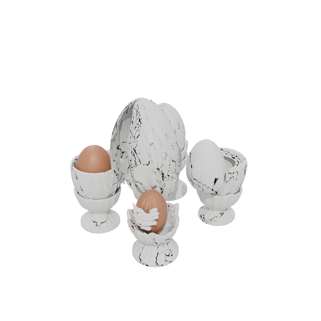 Jumbo Deco Egg Cup Set