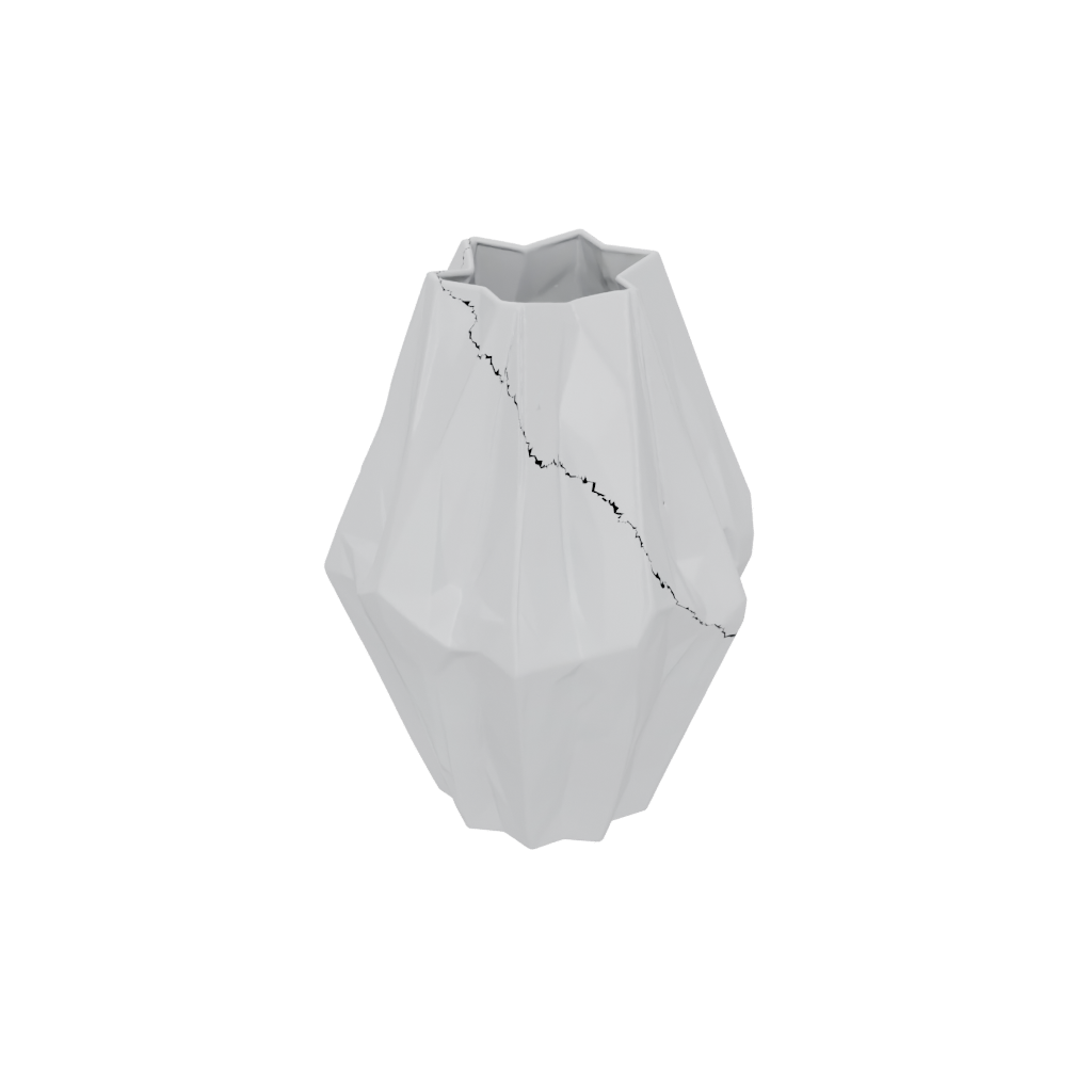 Jumbo Deco Geometric Faceted Vase