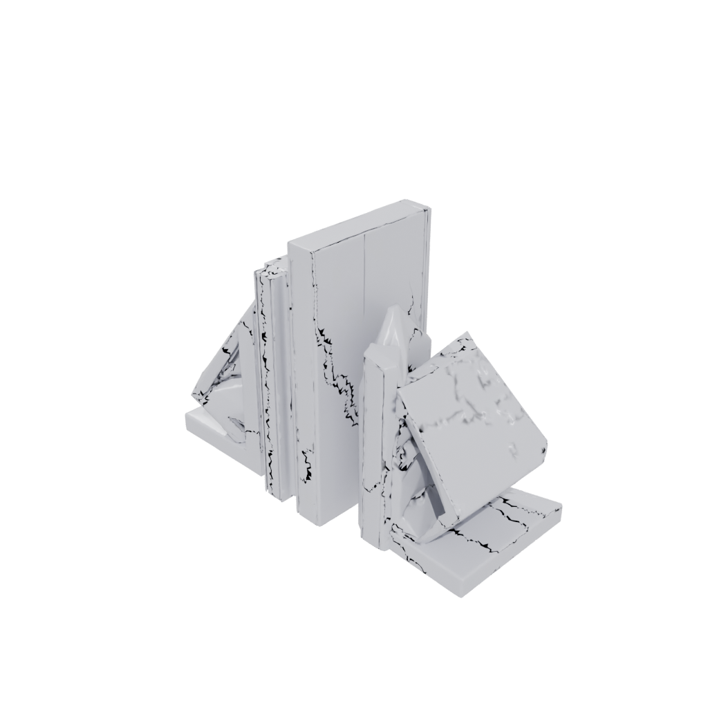 Jumbo Deco Low-Poly Bookend Pair