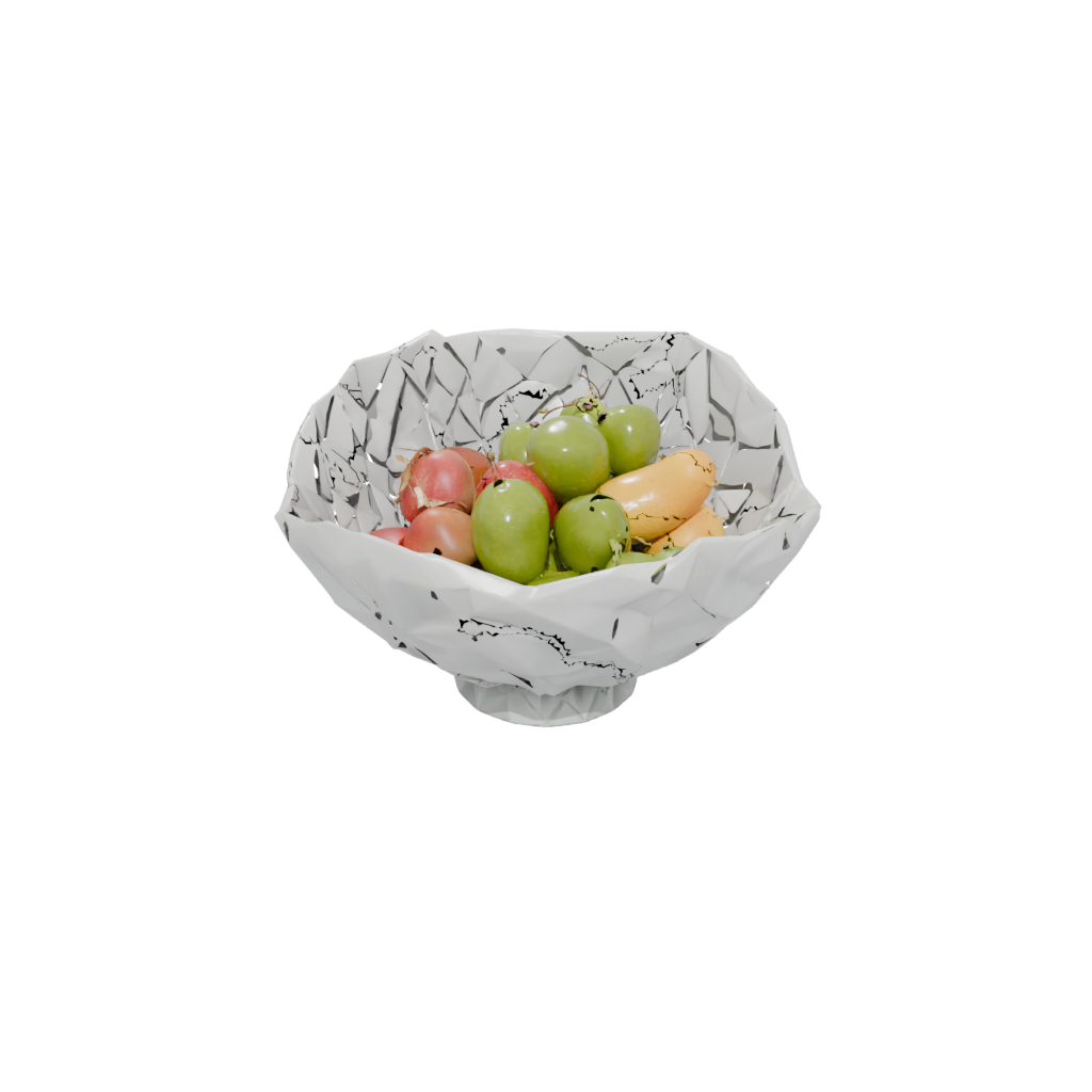 Jumbo Geometric Sculptural Fruit Bowl — home decor 3D print model, STL