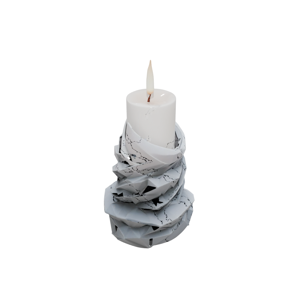Jumbo Geometric Spiral Candle Holder — home decor 3D print model, STL