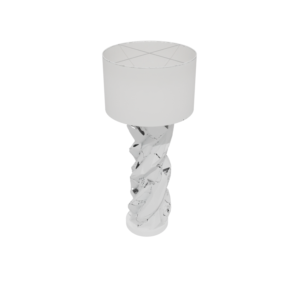 Jumbo Geometric Twisted Column Lamp Base — home decor 3D print model, STL