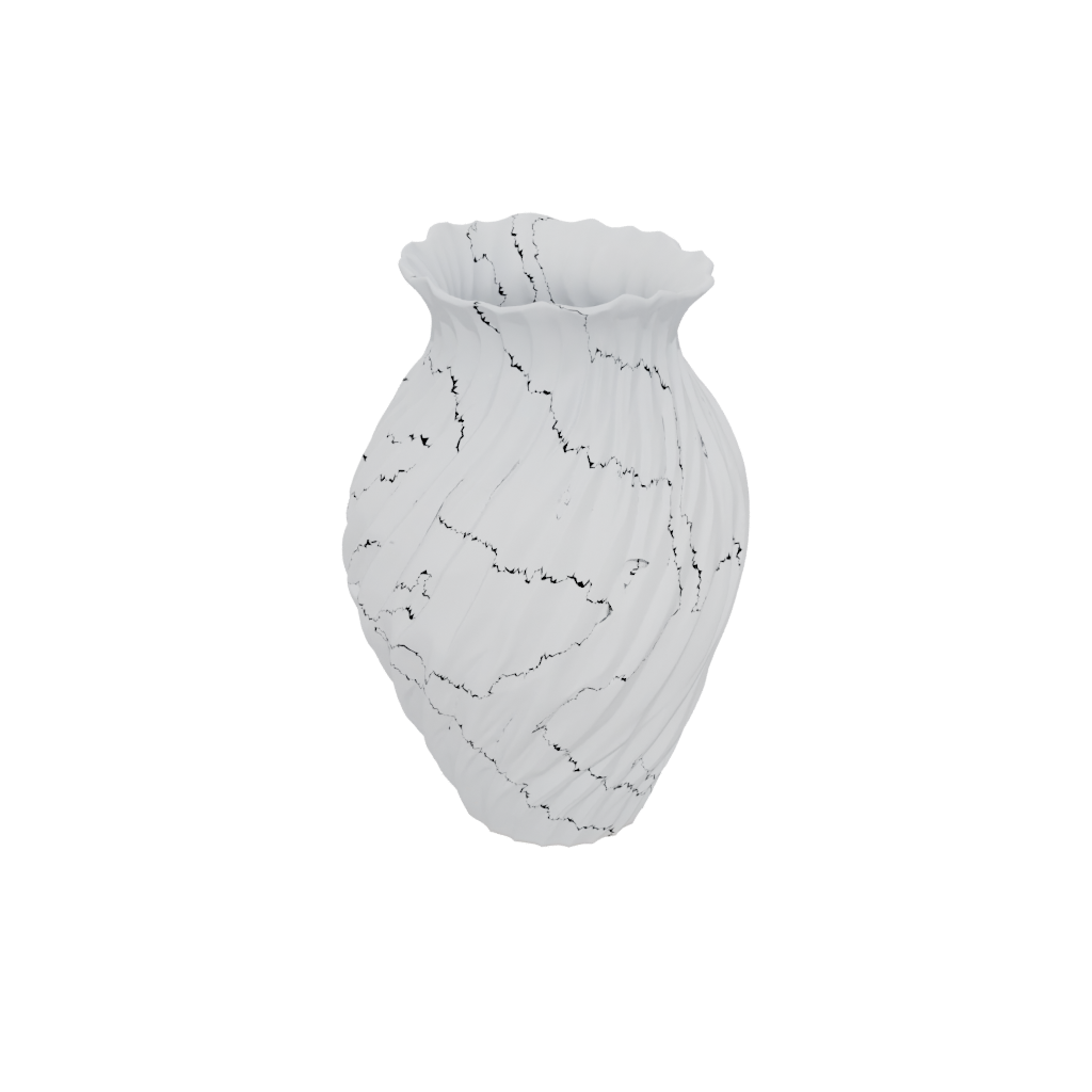 Jumbo Vase With Twisted Ribs