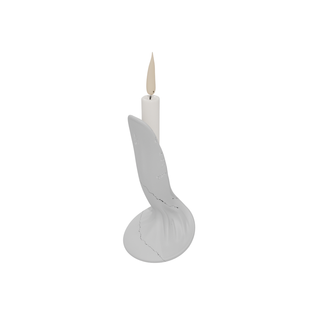 Jumbo Organic Candle Snuffer Stand — home decor 3D print model, STL