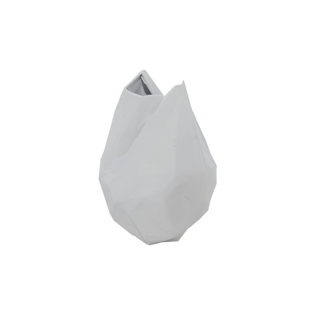 Jumbo Organic Geometric Faceted Vase