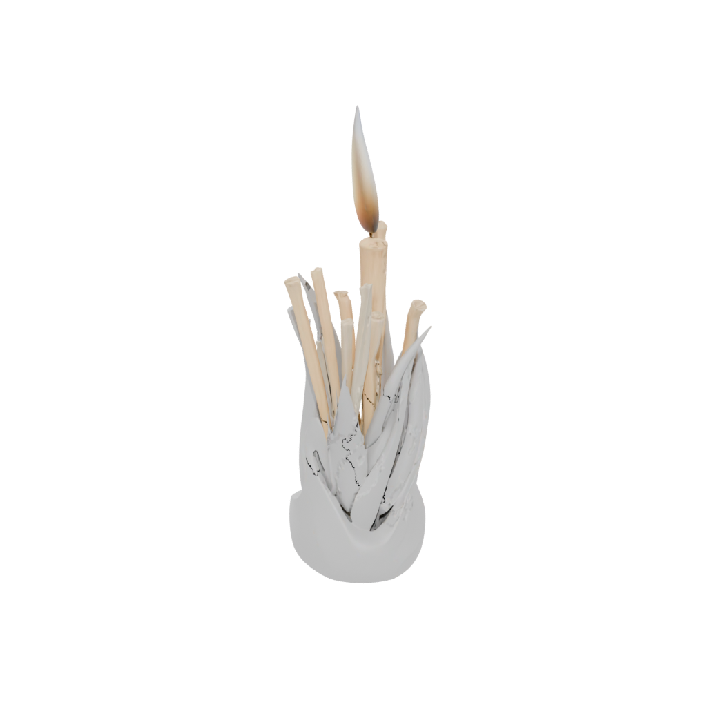 Jumbo Organic Matchstick Holder — home decor 3D print model, STL