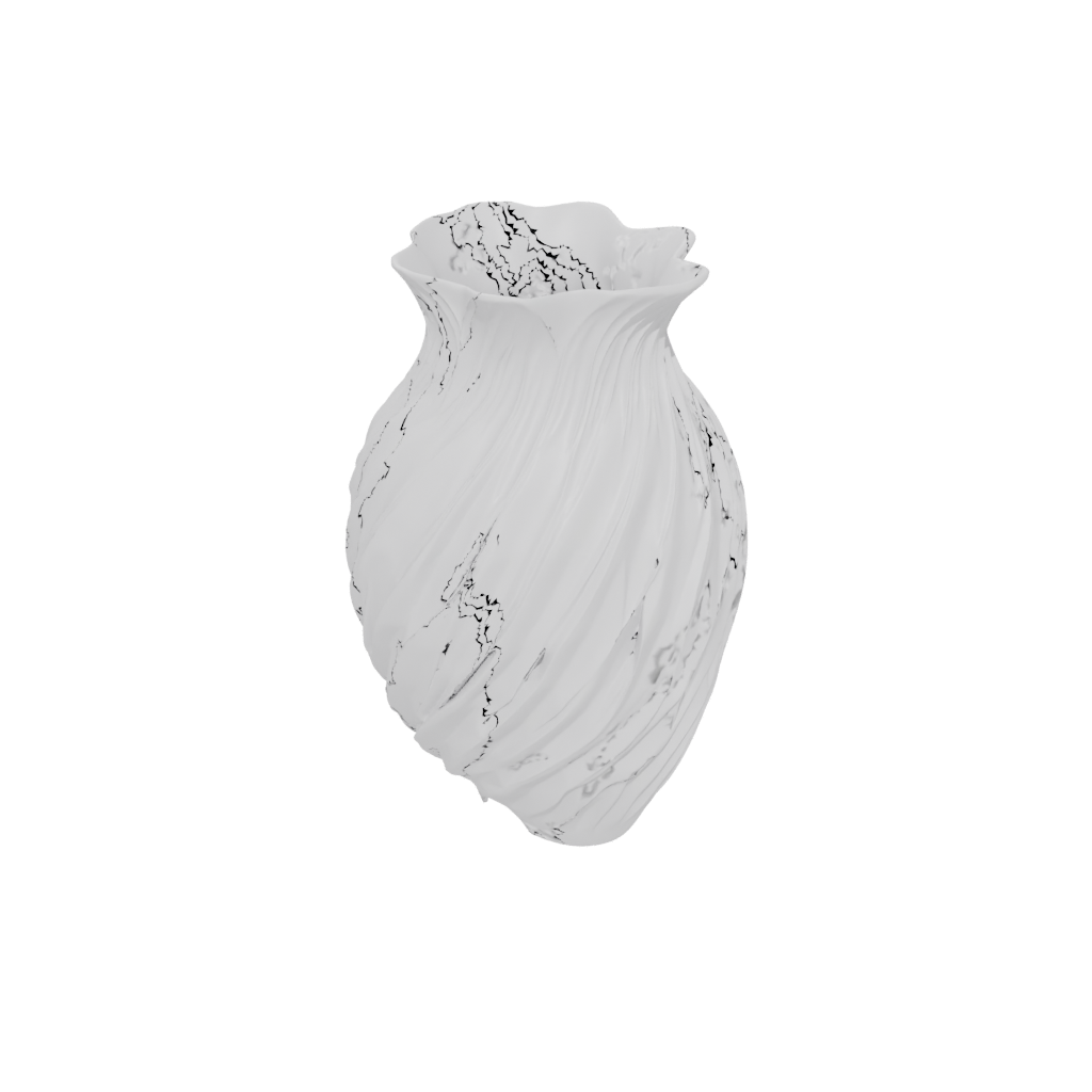 Jumbo Organic Vase With Twisted Ribs