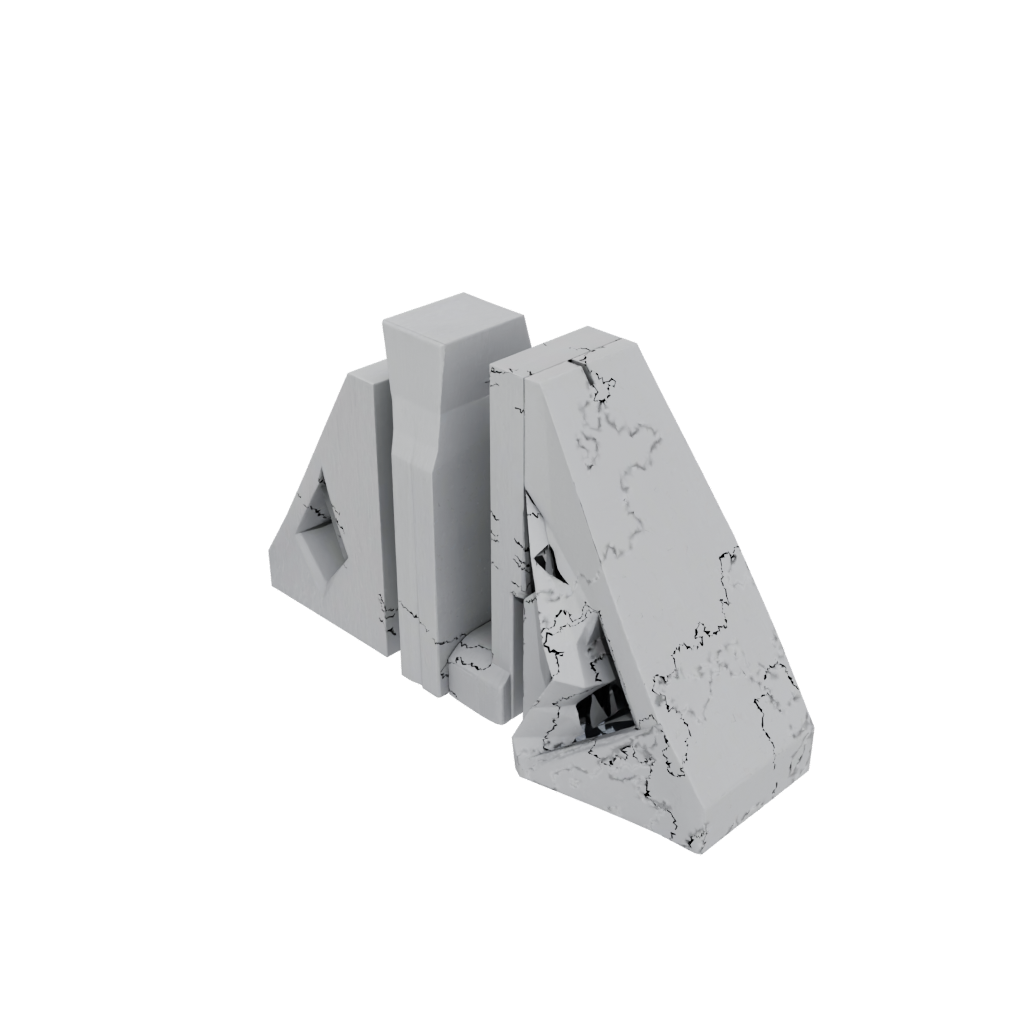 Jumbo Rustic Geometric Bookends