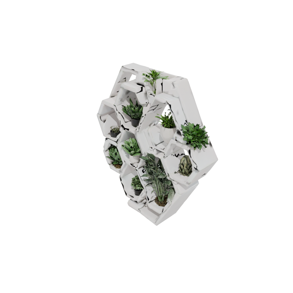 Jumbo Rustic Hexagon Wall Planter