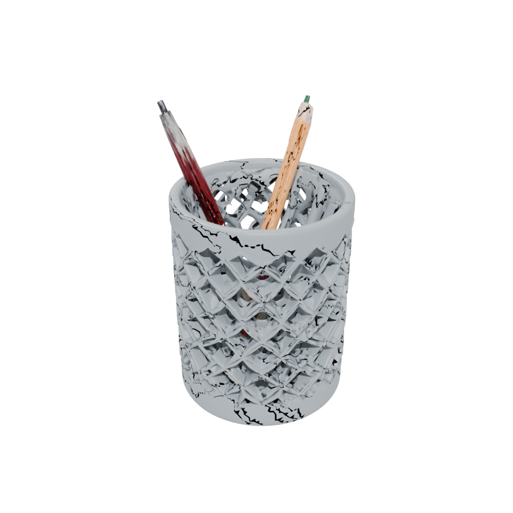 Jumbo Rustic Lattice Pencil Cup