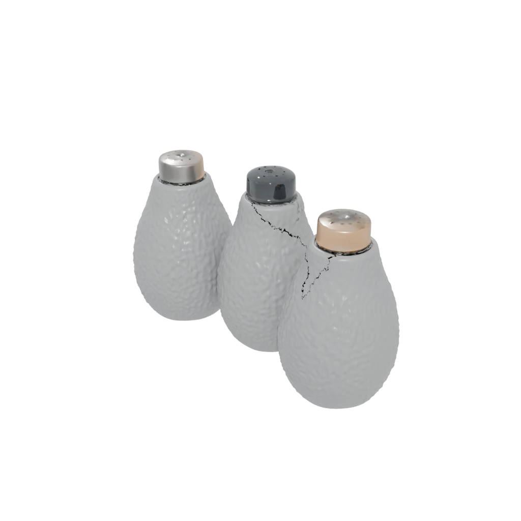 Jumbo Rustic Salt And Pepper Cellar Pair — home decor 3D print model, STL