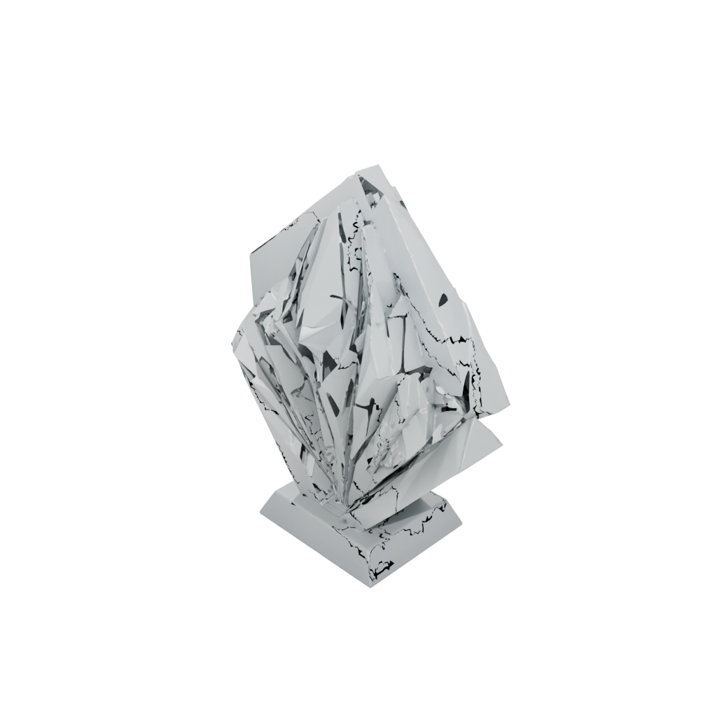 Low-Poly Deco Abstract Sculpture
