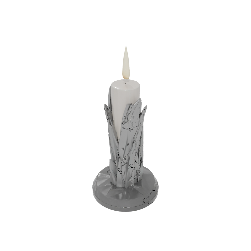 Low-Poly Deco Candle Snuffer Stand — home decor 3D print model, STL
