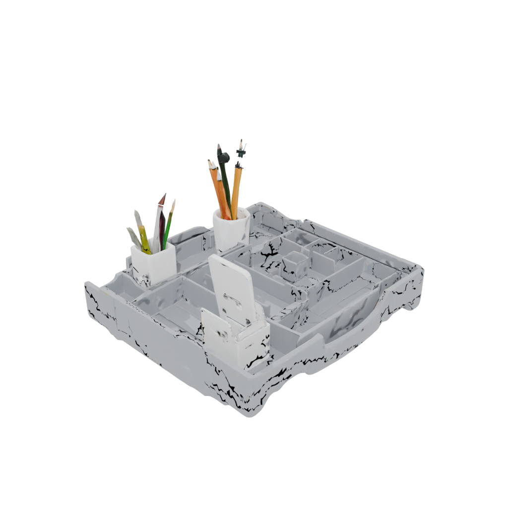 Low-Poly Deco Desk Tidy Tray