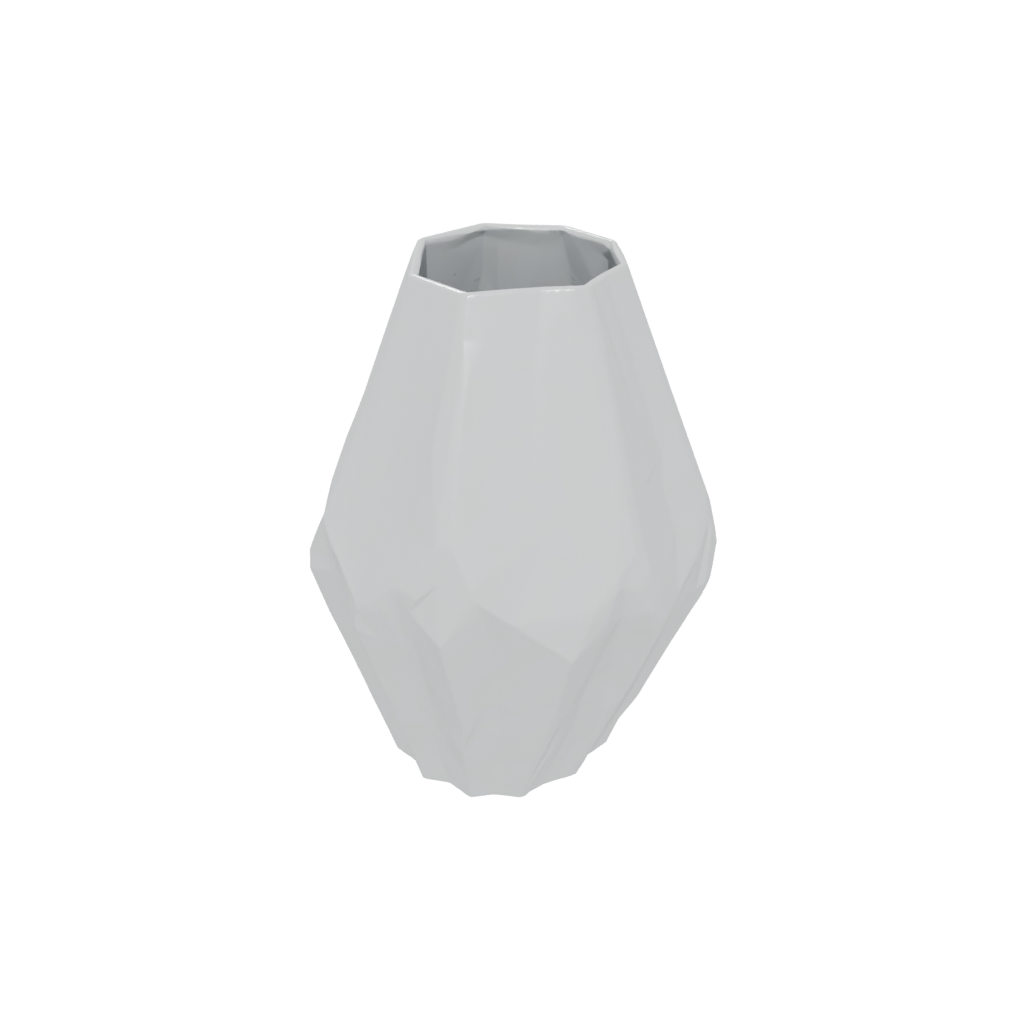 Low-Poly Deco Geometric Faceted Vase