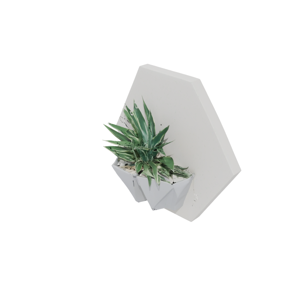 Low-Poly Deco Hexagon Wall Planter