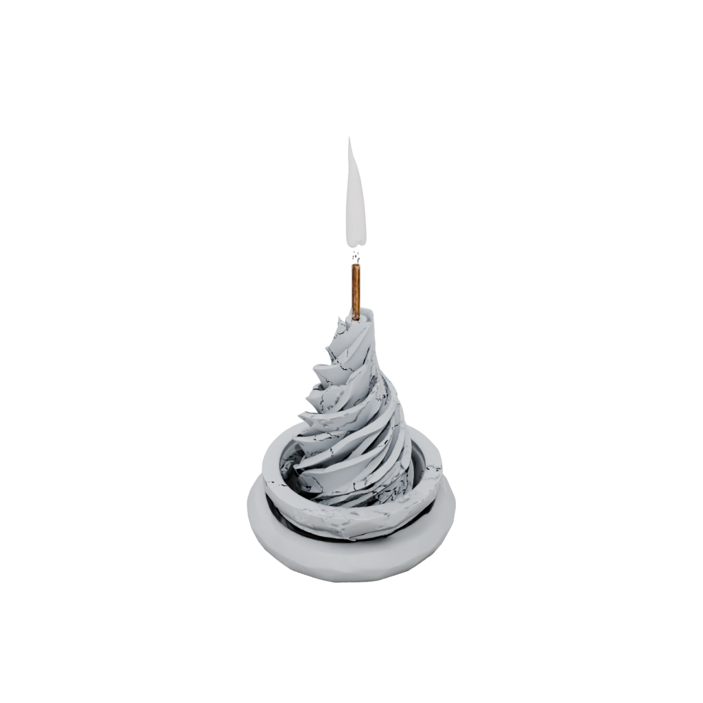 Low-Poly Deco Incense Holder Spiral