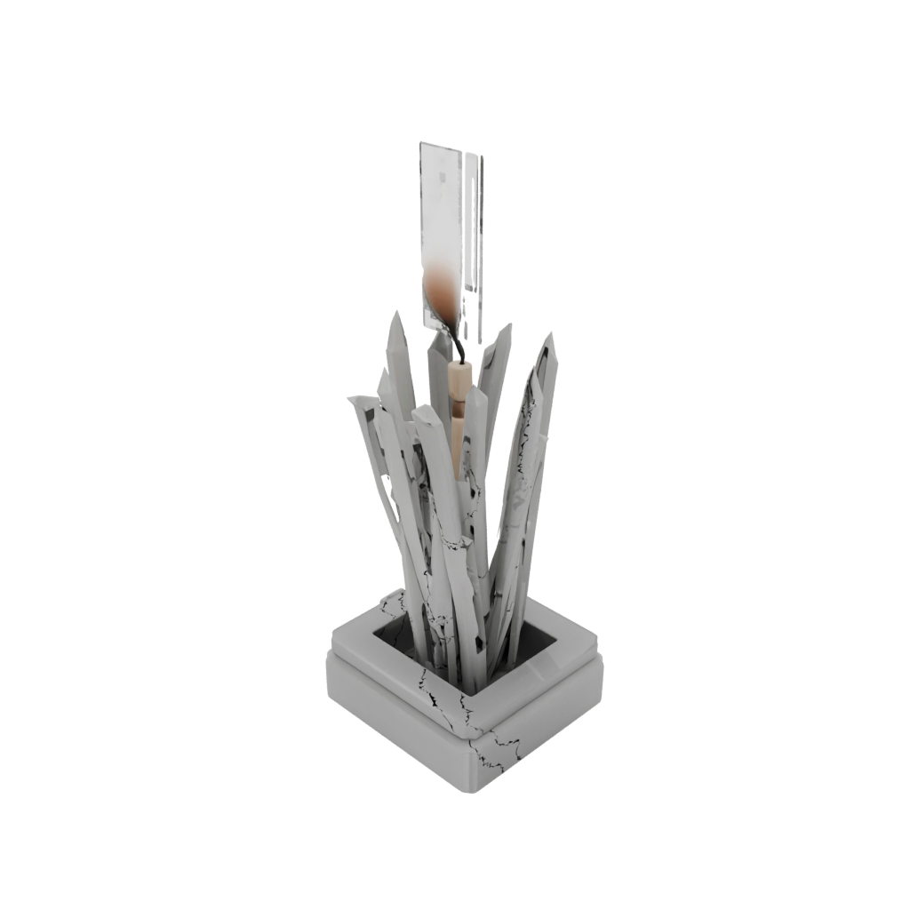 Low-Poly Deco Matchstick Holder
