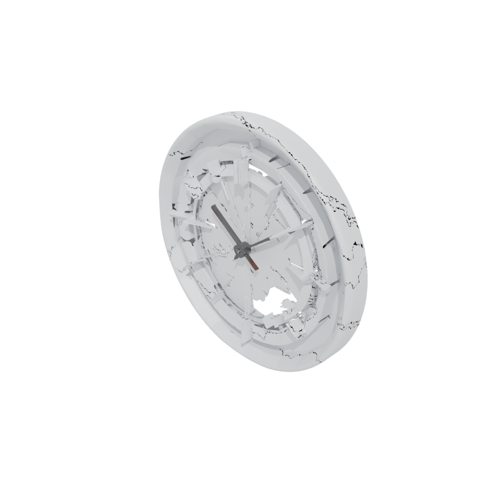 Low-Poly Deco Minimalist Clock Surround