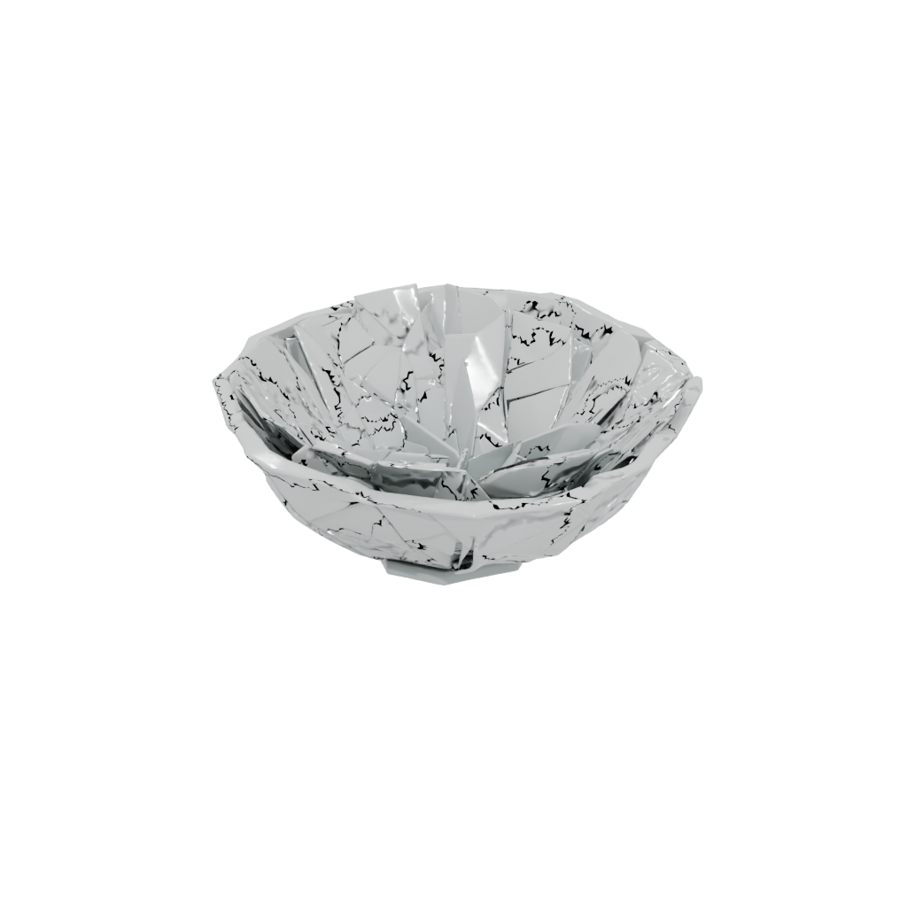 Low-Poly Deco Potpourri Bowl — home decor 3D print model, STL