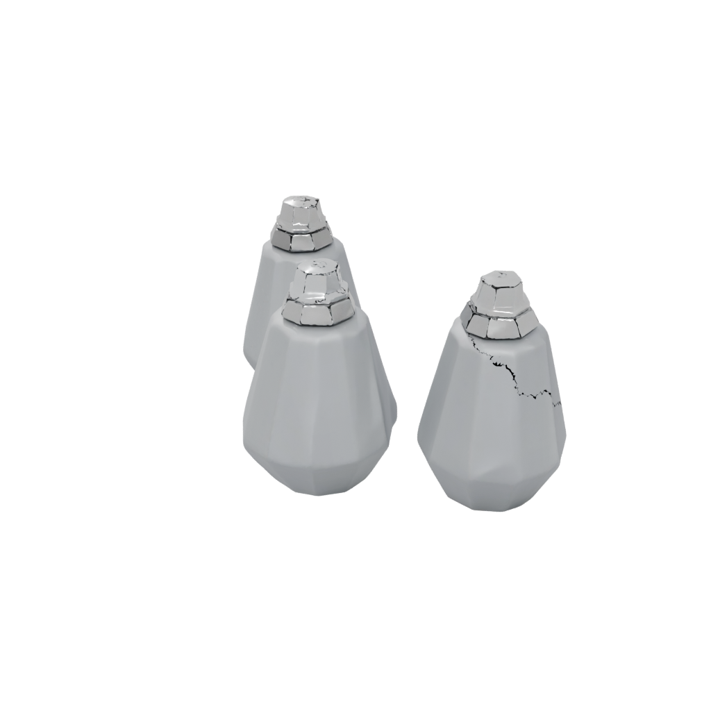 Low-Poly Deco Salt And Pepper Cellar Pair