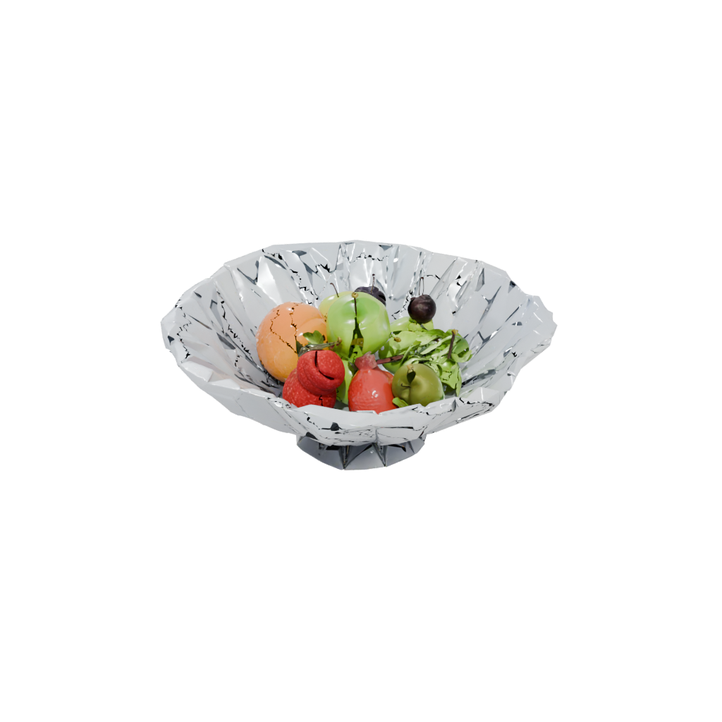 Low-Poly Deco Sculptural Fruit Bowl