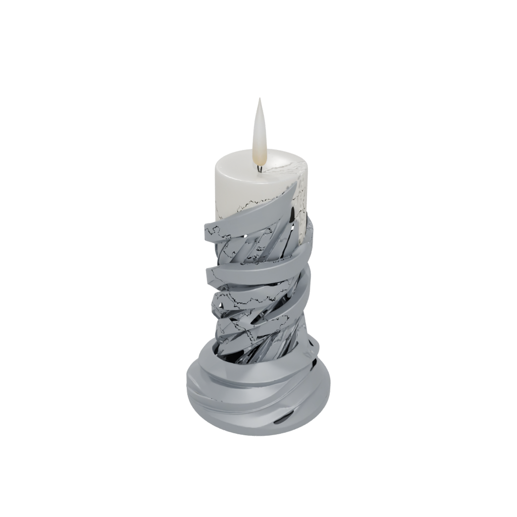 Low-Poly Deco Spiral Candle Holder