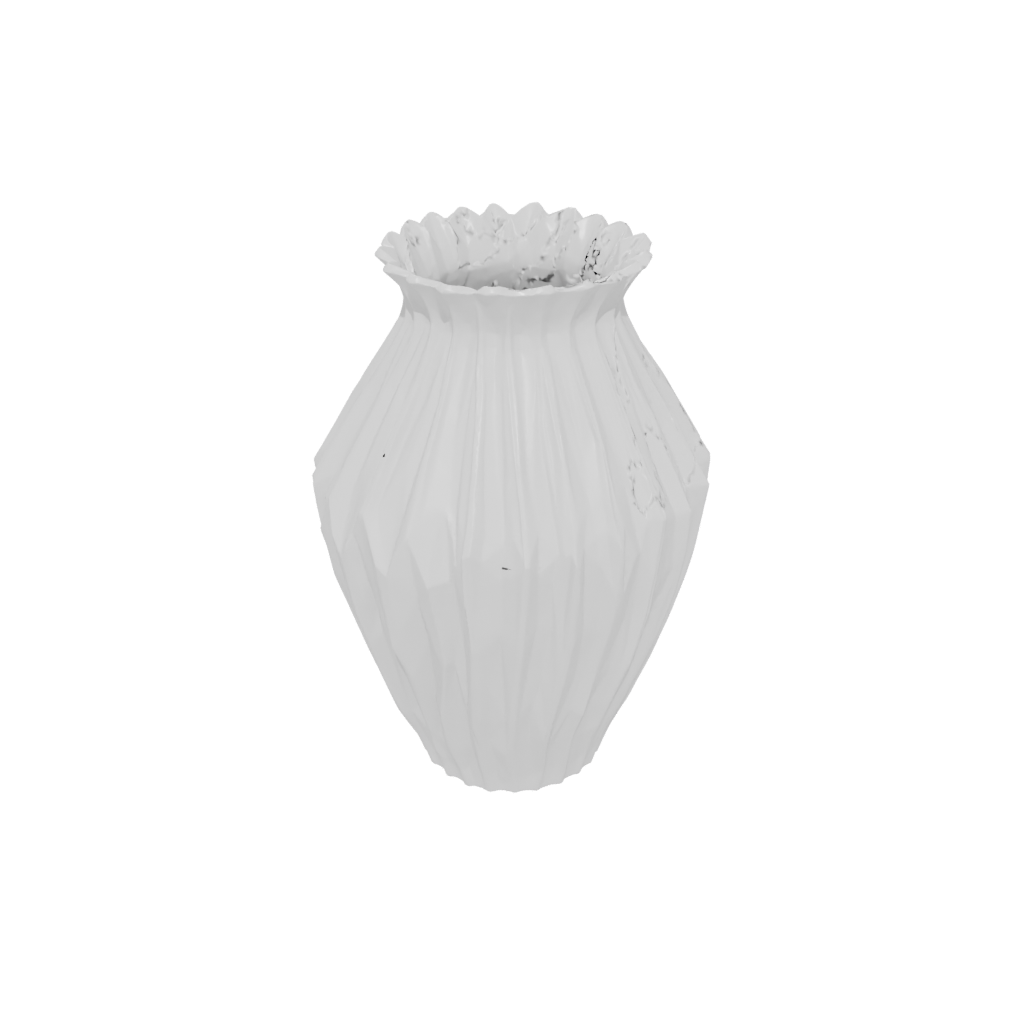 Low-Poly Deco Vase With Twisted Ribs