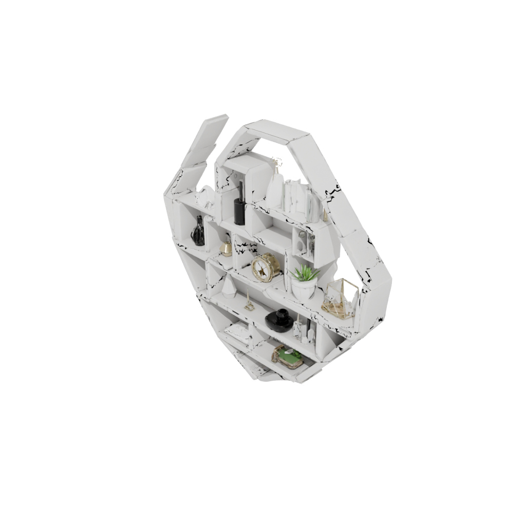 Low-Poly Deco Wall-Mounted Organizer