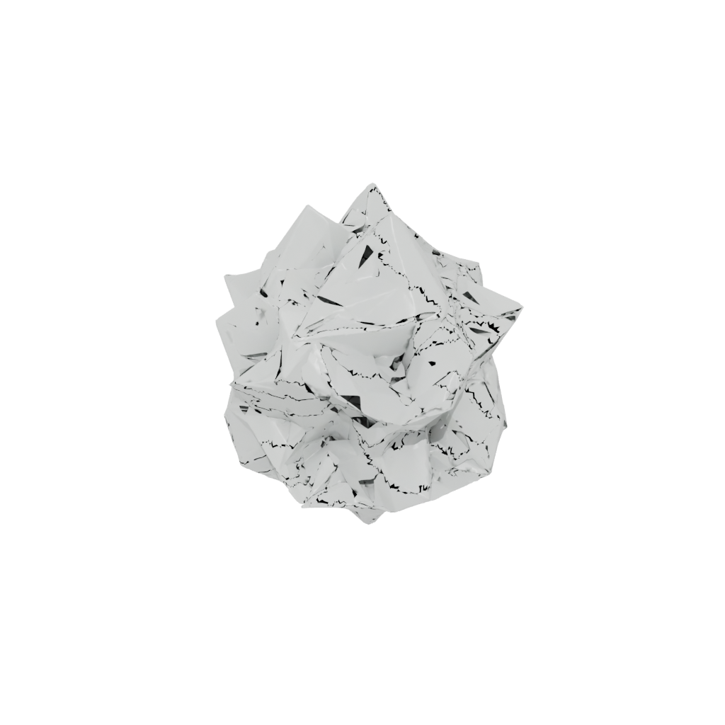 Low-Poly Geometric Abstract Sculpture