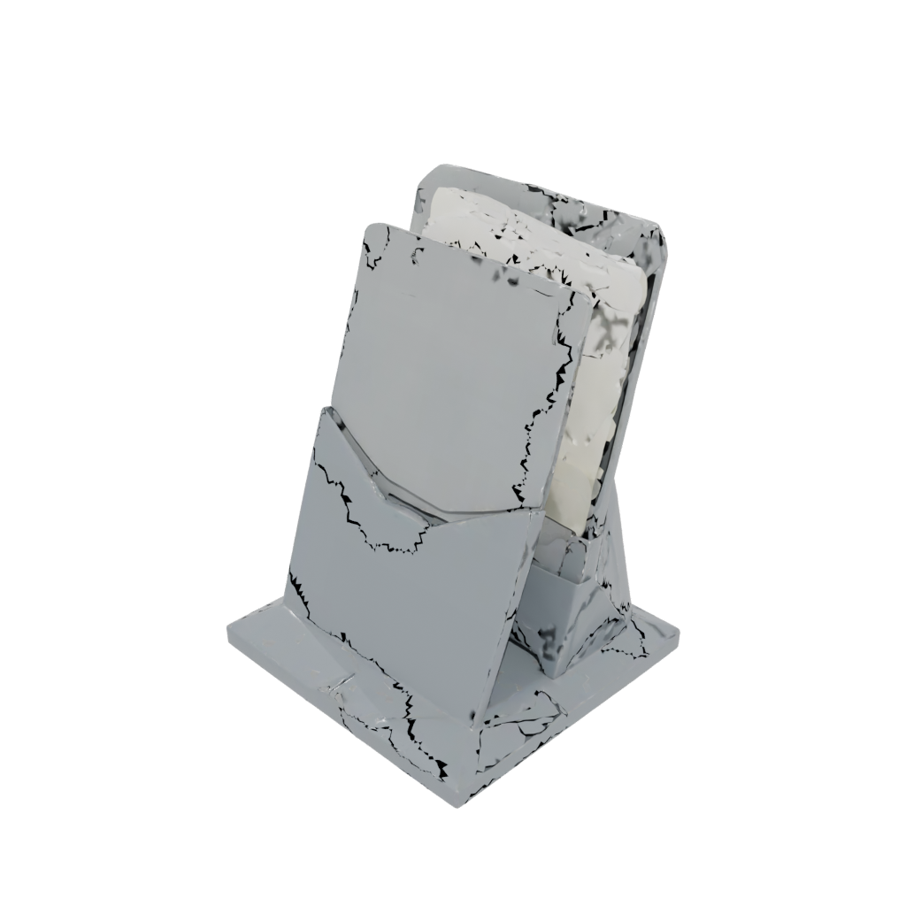 Low-Poly Geometric Card Holder Stand