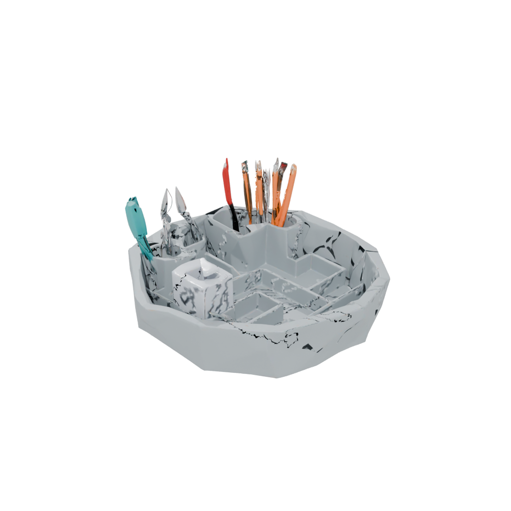 Low-Poly Geometric Desk Tidy Tray