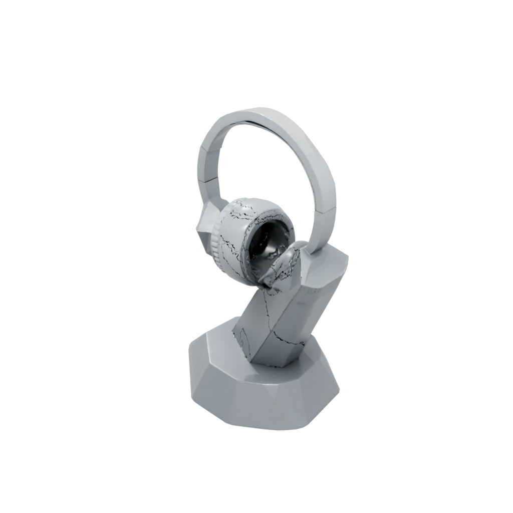 Low-Poly Geometric Earbud Stand