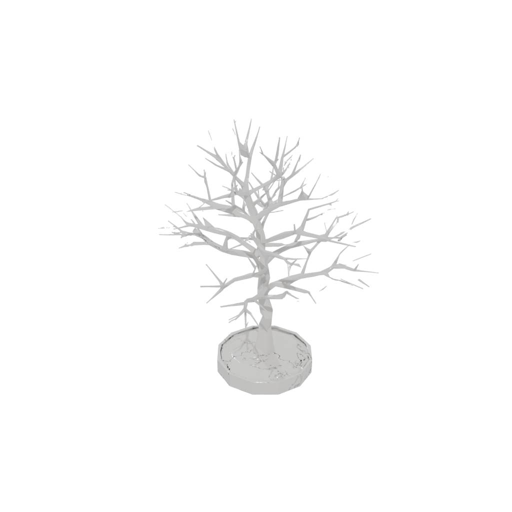 Low-Poly Geometric Jewelry Tree Stand