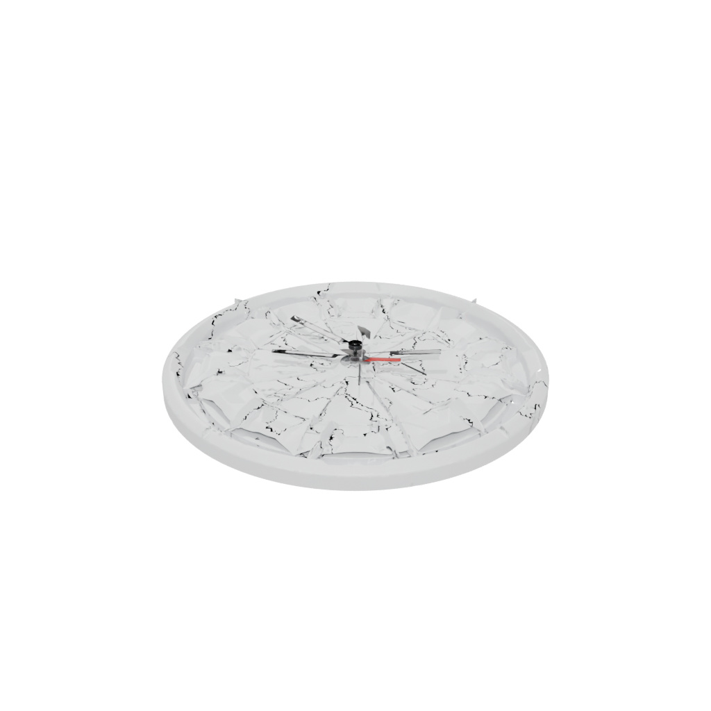 Low-Poly Geometric Minimalist Clock Surround