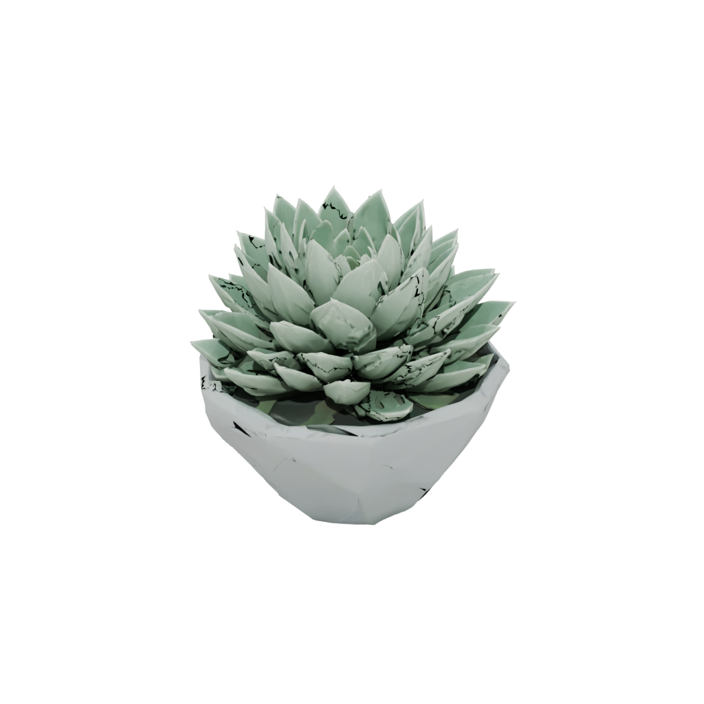 Low-Poly Geometric Modern Succulent Planter