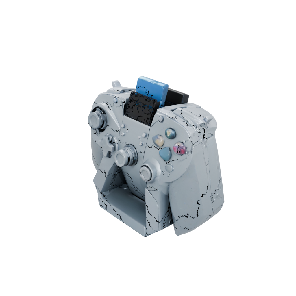 Low-Poly Geometric Remote Control Caddy