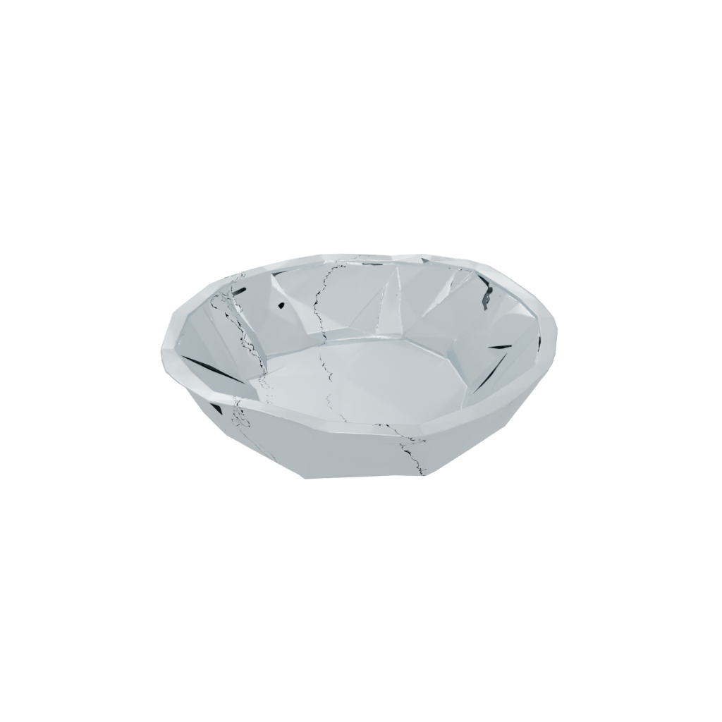Low-Poly Geometric Ring Dish