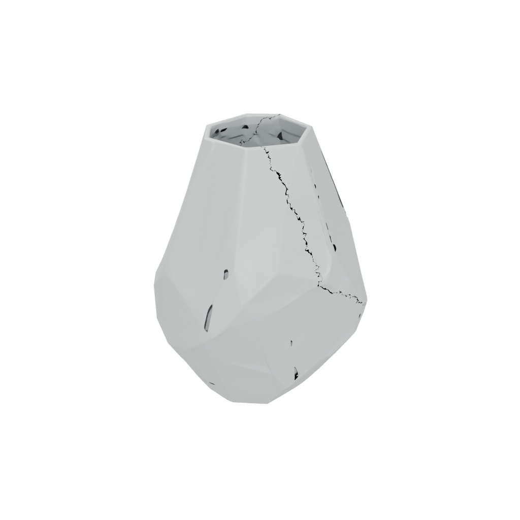 Low-Poly Geometric Faceted Vase